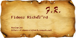 Fidesz Richárd névjegykártya